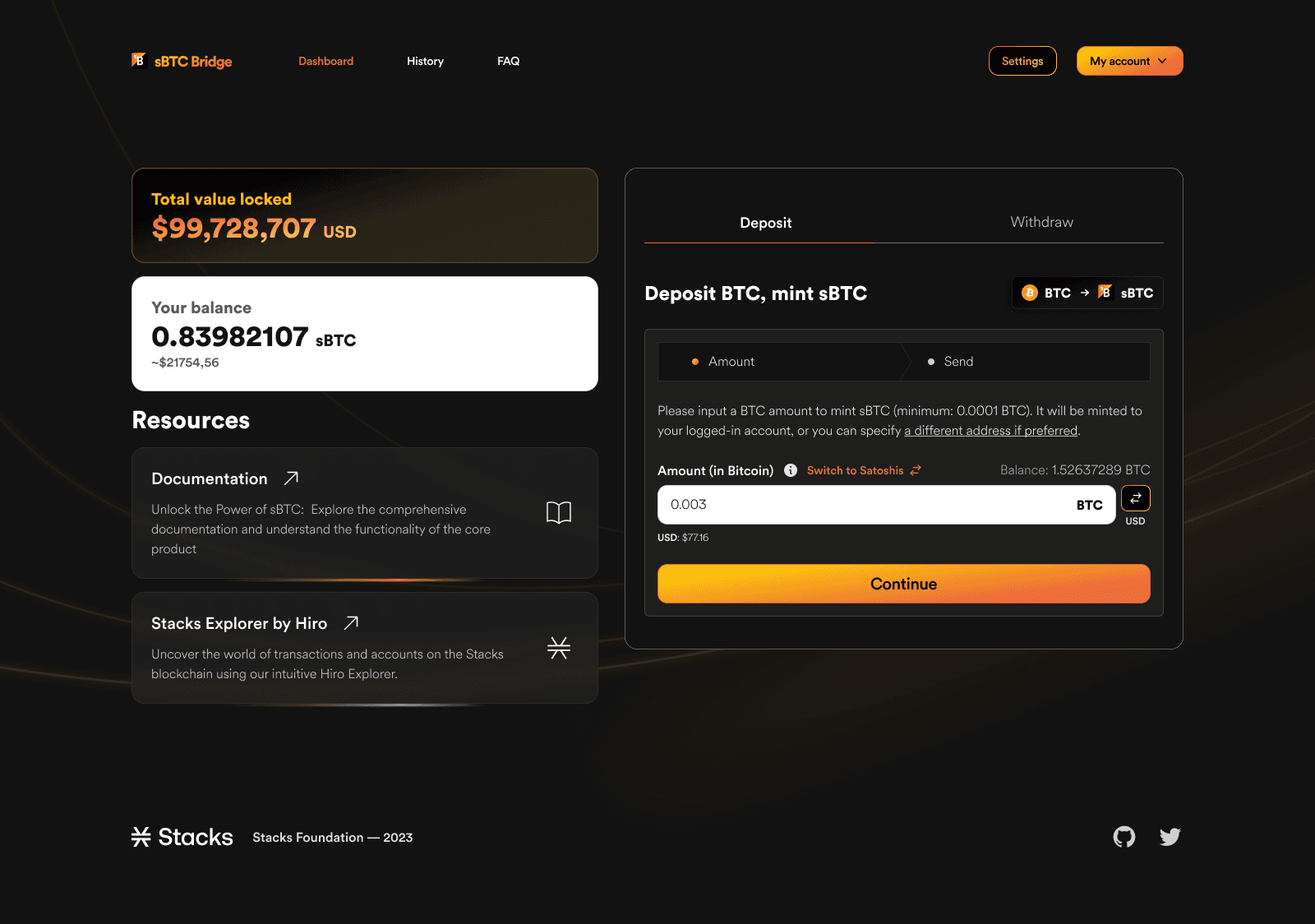 Stacks Foundation sBTC screenshot 4