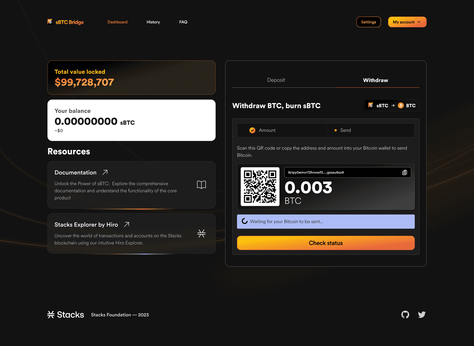 Stacks Foundation sBTC screenshot 7