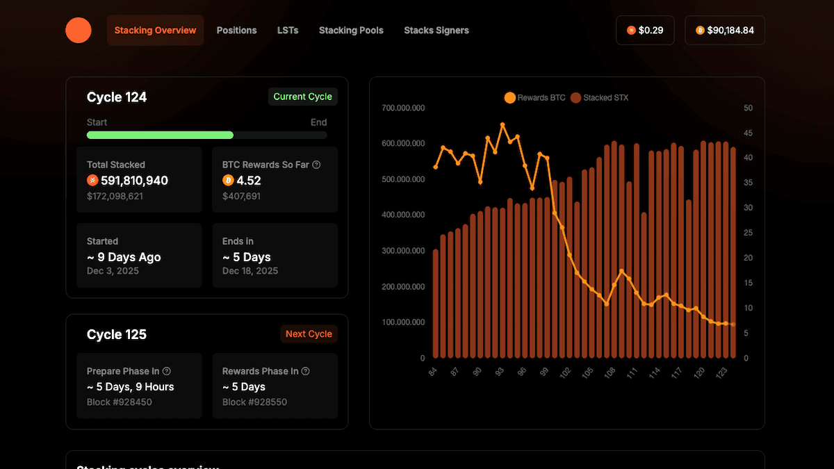 Stacking Tracker screenshot